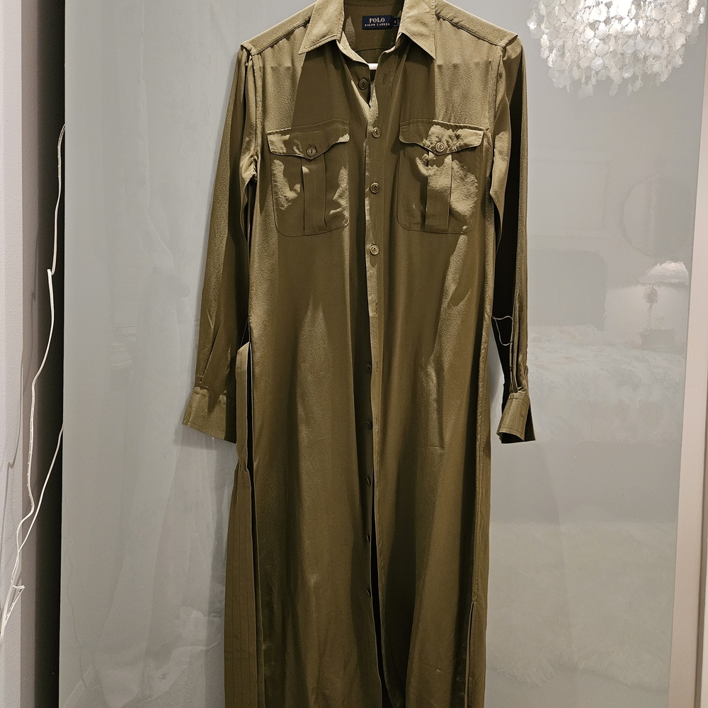 Ralph Lauren Polo Silk Button-Up Dress